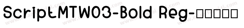 ScriptMTW03-Bold Reg字体转换